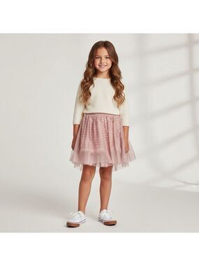 Tea Collection Pink Striped Tulle Skirt Girls Nepal Destination Princess Size 8